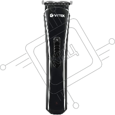 Триммер Vitek VT-2548 BK сеть/аккумулятор. Встроенная аккумуляторная батарея NiMh 2x1,2V AAA 800 mAh. Время зарядки от сети 8ч. Время автономной работы 45мин. Влажная очистка. Детальный триммер. Индикатор зарядки. Число установок длины 8. Максимальная дли
