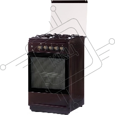 Плита газовая Flama N FG 24237 B коричневый, конфорок 4 газовых, духовка 50 л, 50 см x 85 см x 60 см