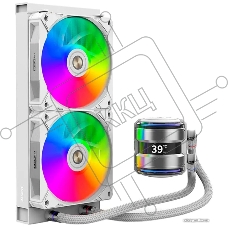 Жидкостная система охлаждения Alseye i240-W белый, 120 мм, алюминий/медь, 1800 об/мин, 36.2 дБ, 4 pin, 250 Вт