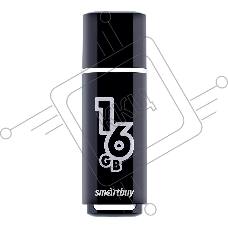 Флешка USB R/W Smartbuy Glossy series Black (SB16 GbGS-K), 16 Gb, USB 2.0, R/W 25/15, черный