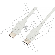 Кабель USB2.0 Cablexpert CC-USB2-CMCM-60-1M-W, Type-C/Type-C, 3А, 60Вт, PD/QC3.0, медь, 1м, белый, пакет