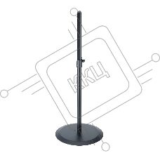 Стойка для акустической системы K&M 26750-022-55 компактная конструкция, высота от 930 до 1430 мм, диаметр трубы 35 мм, круглое основание, материал - сталь, цвет черный