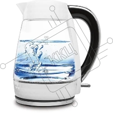 Чайник POLARIS PWK 1704CGL белый-черный