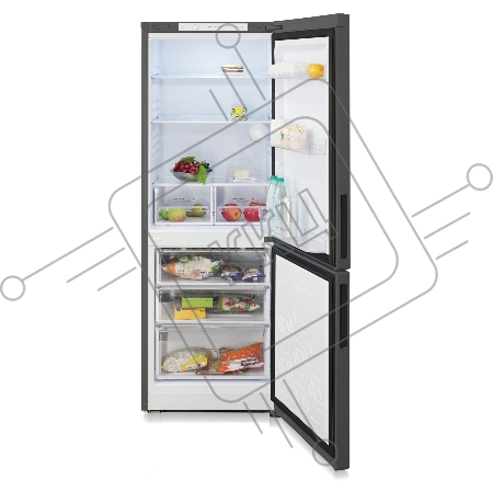 Холодильник Бирюса Б-W6033 2-хкамерн. графит матовый мат.