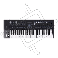 Клавиатура MIDI [230621] Arturia [KeyLab mkII 49 Black] 49 клавиш, чувствительных к силе нажатия с послекасанием, 16 пэдов с RGB-подсветкой, 9 фейдеров, 9 поворотных регуляторов, входы для педалей экспрессии и сустейна, 4 выхода CV/Gate, MIDI, USB