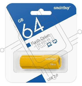 Накопитель USB  SmartBuy 64GB CLUE Yellow (SB64GBCLU-Y)