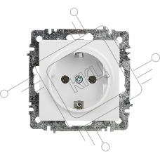 Розетка Intro Accent 6-202-01 2P+E Schuko 16А-250В IP20 СУ AL/CU белый Б0063678