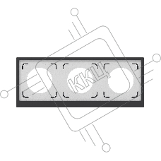 Рамка 3 поста IP44, KANT, черный уголь