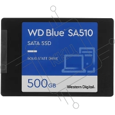 Накопитель SSD WD Blue SA510 WDS500G3B0A, 500GB, SATA III, 2.5