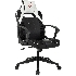 Кресло игровое Zombie 400 черный/белый ткань/эко.кожа крестов. пластик