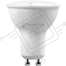 Лампа cветодиодная LED Thomson TH-B2327 GU10, полусфера, 8Вт, 6500К, белый холодный, 1 шт.