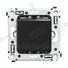 Инвертор одноклавишный DKC Avanti Черный квадрат