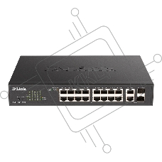 Коммутатор D-Link DGS-1100-18PV2/A3A, 16×1 Гбит/с + 2×1 Гбит/с Combo, настраиваемый