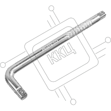 Вороток Г-образный Denzel 250x50 мм, квадрат 1/2