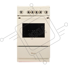 Плита электрическая De Luxe 506004.23ЭС-123 топленое молоко, конфорок 4 шт, духовка 54 л, 50 см x 87 см x 60 см