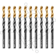 Сверло по металлу Denzel 7 мм, HSS-Tin, Golden Tip, 10 шт.