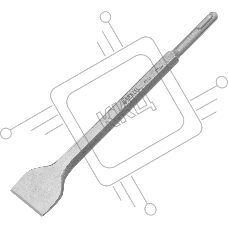 Зубило Denzel 14 х 40 х 250 мм, 40Cr, SDS PLUS