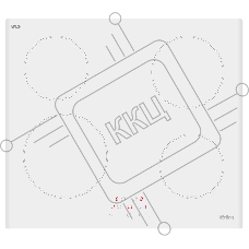 Индукционная варочная поверхность Korting HI 64013 BW, 4 конфорки, стеклокерамика, 6800 Вт