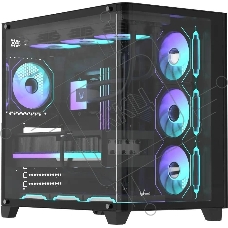 Компьютерный корпус AeroCool / Formula Crystal U2 Floe черный без БП ATX 1xUSB 2.0 1xUSB 3.0 1xUSB3.1 audio bott PSU