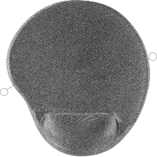 Коврик для мыши Defender гелевый Easy Work (серая лайкра) нескользящ.основа,260х225х5мм