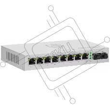 Коммутатор SNR SNR-S1908G-2S, 8×1 Гбит/с + 2×1 Гбит/с SFP, управляемый