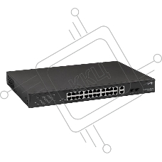 Коммутатор Бастион SKAT PoE-24E-2G-2S, 24×100 Мбит/с PoE++ + 2×1 Гбит/с Uplink + 2×1 Гбит/с SFP, неуправляемый