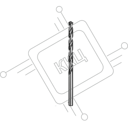 Сверло по металлу KRAFTOOL HSS-G 4.5 х80мм, HSS-G, сталь М2(S6-5-2)