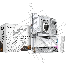 Материнская плата Gigabyte X870 AORUS ELITE X3D ICE, AM5, AMD X870, 4xDDR5, 2xSATA, 4xM.2, 1xPCIe 5.0 x16, 1xPCIe 4.0 x16, 1xHDMI, 1x5Gb LAN, Wi-Fi 7, Bluetooth 5.4, 2xUSB-C 40Gbps (USB4), 1xUSB-C 10Gbps, 2xUSB-A 10Gbps, 4xUSB-A 5Gbps, 1xUSB-A 2.0, 3x3.5 мм + S/PDIF оптический, 7.1, ATX
