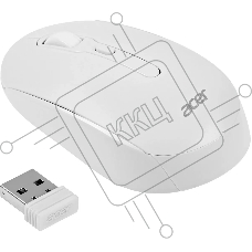 Мышь беспроводная Acer OMR308 белый, 1600 dpi, радиоканал, Bluetooth, USB, кнопки - 4