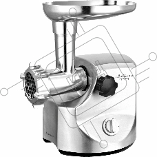 Мясорубка электрическая Pullman PL-PRO3500 серебристый, 3500 Вт, 3.5 кг/мин, реверс, металлический лоток, насадки - 8