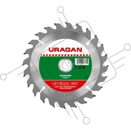 Диск URAGAN Optima 180х30/20мм 30Т, диск пильный по дереву