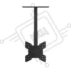 Потолочное крепление Wize Pro [C5524A] для дисплеев 2655, VESA 75x75, 100x100, 200x100, 200x200, 300x300, 400х400 мм наклон +20°, поворот 360°, длина штанги 46-61 cм, до 36 кг, черн.