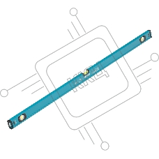 Уровень Gross 33654 алюминиевый, магнит., фрезерованный, 3 глазка, 0,5 мм/м, 1200 мм