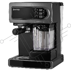 Кофеварка рожковая Vitek Midnight VT-8490 черный/серебристый 1,65 л 1238Вт 15 бар