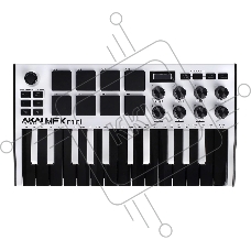 Клавиатура MIDI AKAI [MPK Mini MK3 White] 25 мини клавиш, 8 пэдов, 8 энкодеров, цвет белый