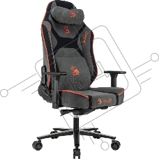 Кресло игровое A4Tech Bloody GC-680 серый/черный искусственная замша с подголов. крестов. металл