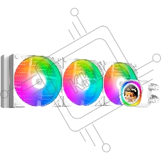 Система жидкостного охлаждения ID-Cooling FX360 LCD белый (Soc 1851/1700/1200/115X/AM5/AM4, 3x120мм fan, 2000rpm, 27.2 дБ, 350W, PWM 4-pin, Al+Cu)