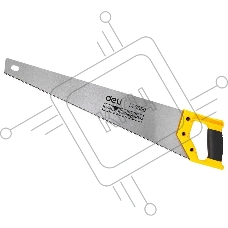 Ножовка по дереву Deli DL6850 500мм Материал: 65Mn. Термообработанная поверхность. Зубья пилы: 7 TPI. Шлифовка зубов с 2-х сторон. Литая ручка из двухкомпонентного противоударного пластика.