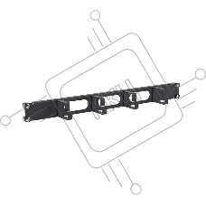 Кабельный органайзер 4 кольца с отверстиями DKC R5PCF191HEB 1U для 19