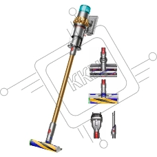 Пылесос вертикальный/ручной Dyson SV47 V15 DT золотистый, питание от аккумулятора, 240 Вт, уборка сухая, пылесборник 0.77 л, работа от АКБ max 60 мин