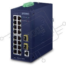 Коммутатор PLANET IGS-4215-16T2S, 16×1 Гбит/с + 2×1 Гбит/с SFP, управляемый