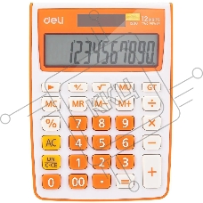 Калькулятор настольный Deli E1238/OR оранжевый 12-разр.