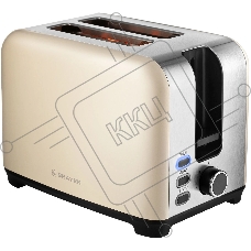 Тостер BRAYER BR2111 бежевый, 930 Вт, 2 слота