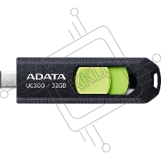 Флеш диск A-Data 32Gb Type-C UC300 ACHO-UC300-32G-RBK/GN USB3.2 черный/зеленый