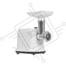 Мясорубка электрическая Sakura SA-6420SW белый, 1500 Вт, 1.4 кг/мин, реверс, защита от перегрузки, насадки - 4
