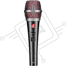 Микрофон динамический sE Electronics V7 SWITCH 40 Гц - 19 кГц, суперкардиоида, выключатель, в комплекте: микрофонный зажим, адаптер с резьбой, чёрная ветрозащита, транспортировочный чехол на молнии. Цвет серый.