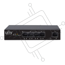 Коммутатор Uniview NSW2010-5GT-POE-IN, 4×1 Гбит/с PoE+ + 1×1 Гбит/с Uplink, неуправляемый
