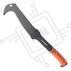 Секач Patriot PB-521. 521 мм, ПТФЭ (Teflon) покрытие, 52 HRC, пила, PP+TPR рукоять, ножны