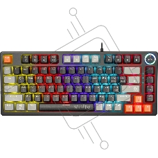 Механическая клавиатура Defender Wildfire GK-213 RU,чер/сер,82кн,TNT розов,1.5м_1