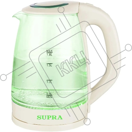 Чайник электрический Supra KES-1810G 1.8л. 1850Вт бежевый (корпус: стекло)